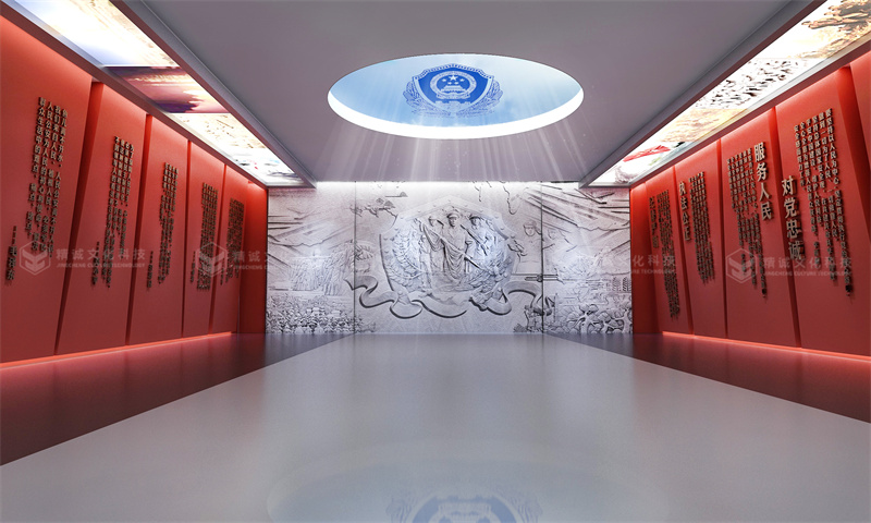 警營文化展廳設計-隴南公安局視聽文化中心案例
